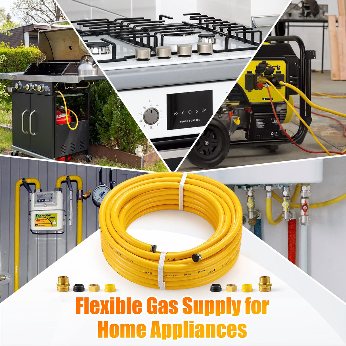 High-flow NORSGATEN CSST line delivers up to 100,000 BTU/h for grills and heaters.