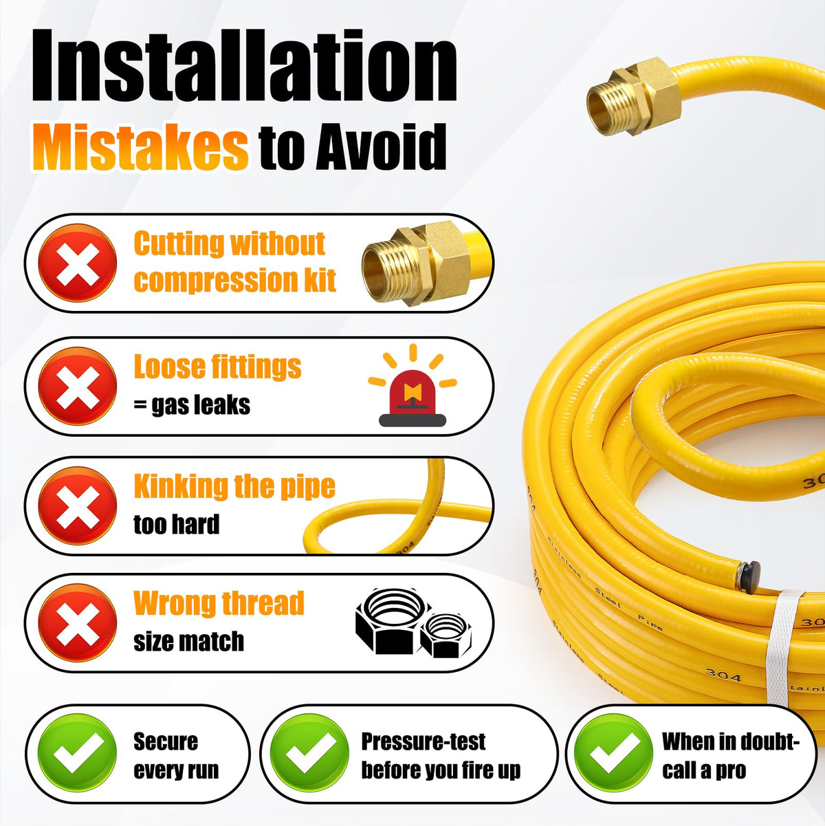 NORSGATEN CSST gas line routed through attic or crawl space for flexible installation.
