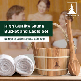 Nordic design and handmade craftsmanship define the Northwood sauna set