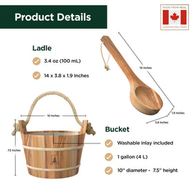 Northwood Sauna rope handle provides balanced grip for easy carrying
