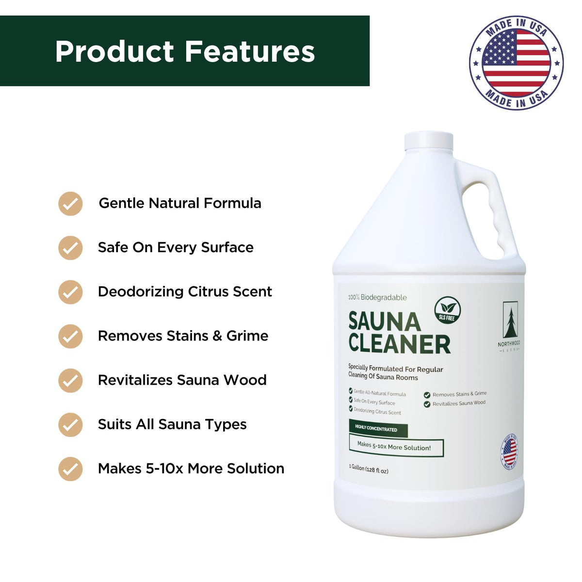 Northwood Sauna cleaner concentrate being measured for more solution