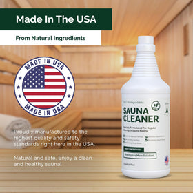 Northwood Sauna Cleaner refreshes woodgrain on sauna boards for a cleaner look.