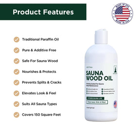 Northwood Sauna Oil penetrating wood to reduce moisture absorption.