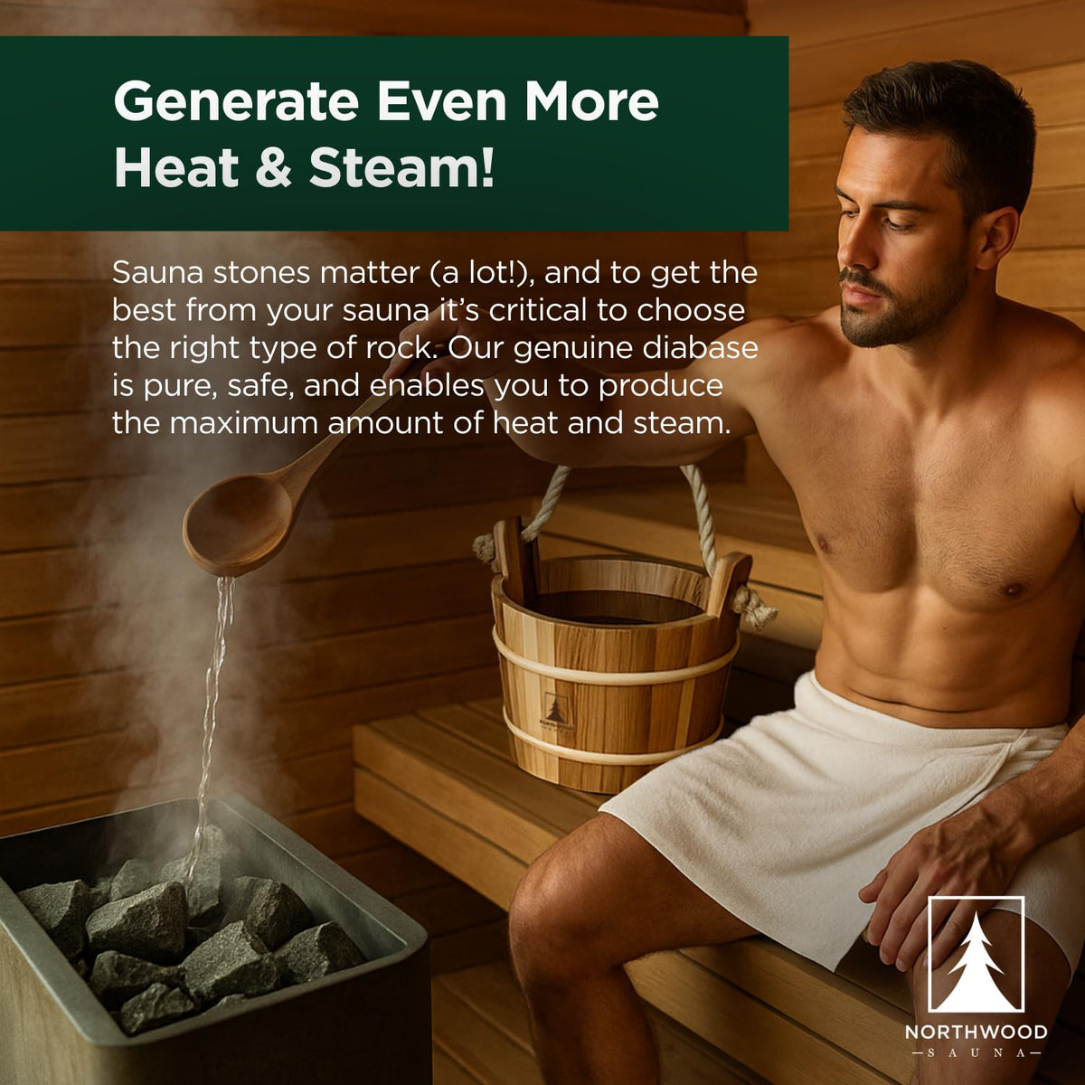 Northwood Sauna stones made in Germany ensuring premium heat