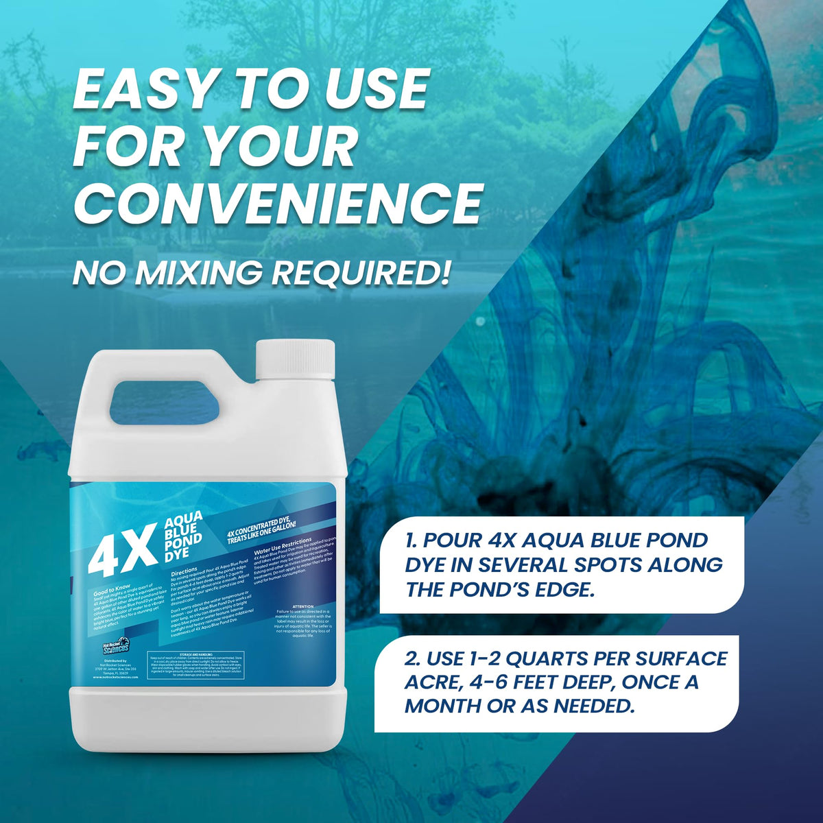Not Rocket Sciences Easy edge-to-edge application for simple pond maintenance