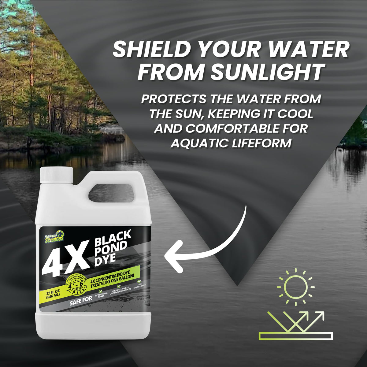 Not Rocket Sciences ecosystem-friendly pond dye supports fish and wildlife