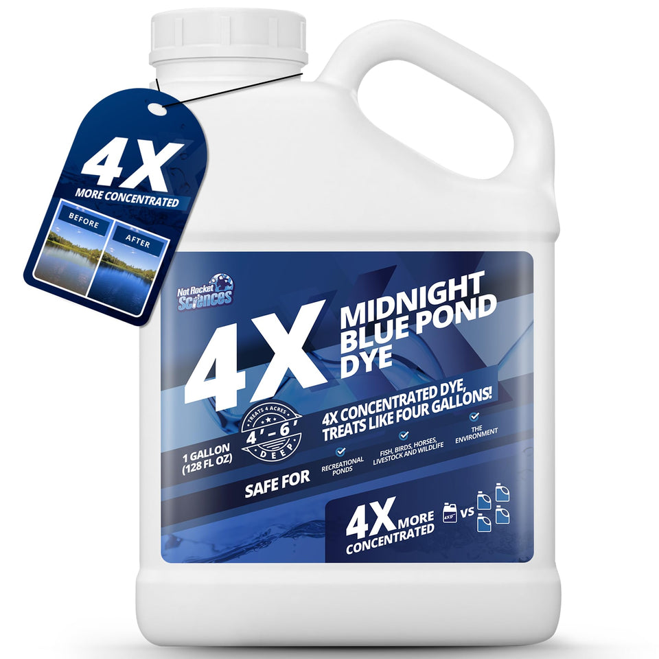 Not Rocket Sciences Midnight Blue pond dye bottle for concentrated color and easy use.