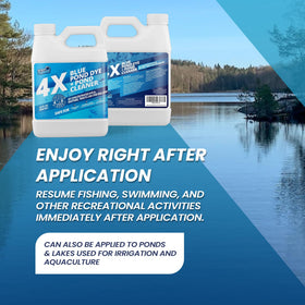 Not Rocket Sciences vibrant blue water look enhances outdoor pond appeal.