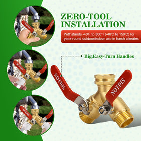 NOTDIS brass and stainless steel construction resists corrosion for longer service.