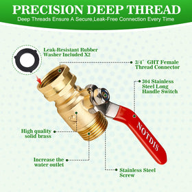 NOTDIS corrosion-resistant brass ensures long-lasting outdoor performance