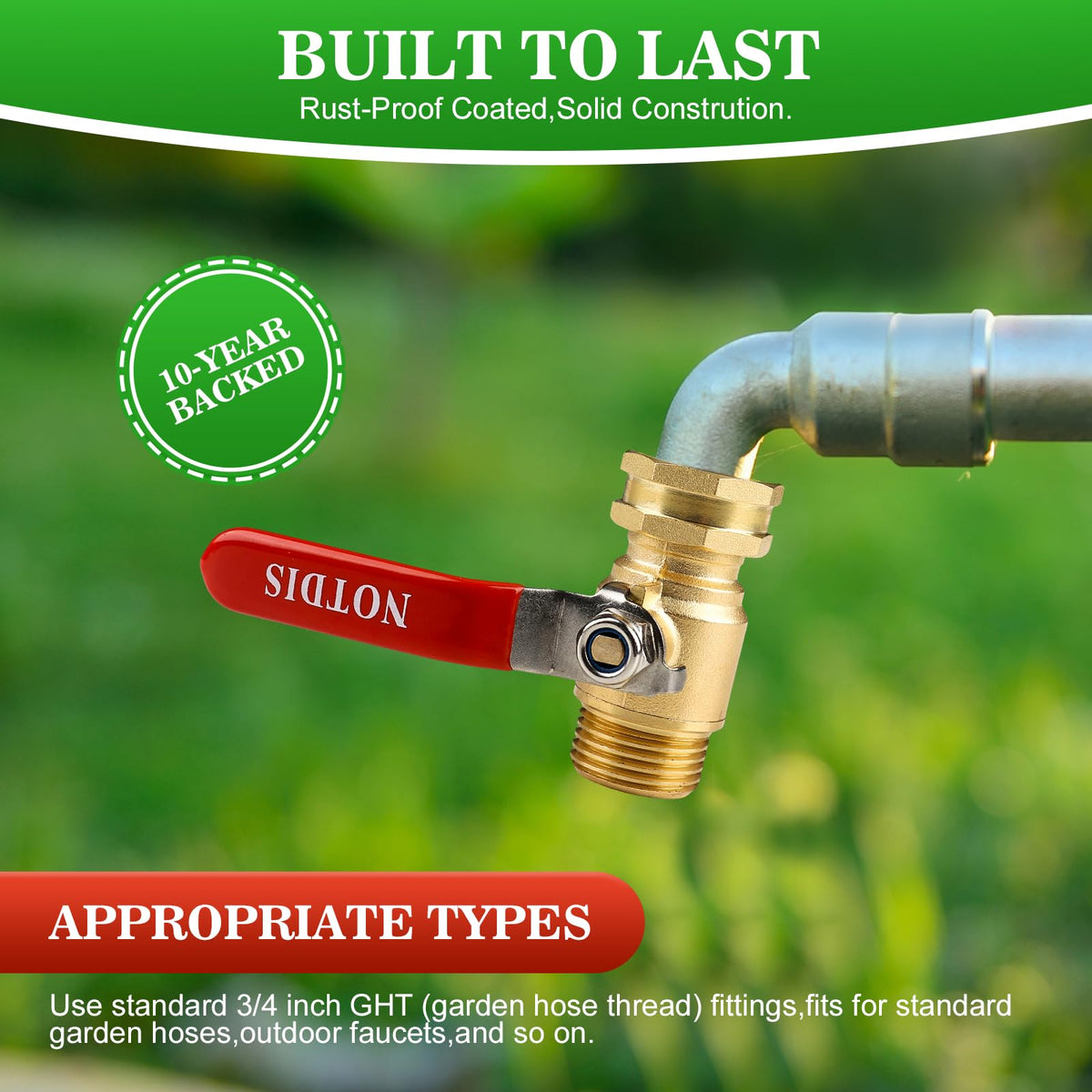 NOTDIS leak-proof design helps prevent drips during garden chores