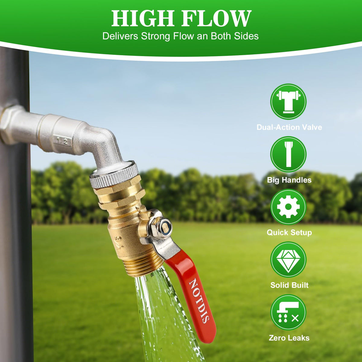 NOTDIS suitable for gardens, car washes, and pressure washers