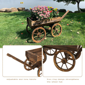 Notume wagon planter with assembly instructions for quick setup.