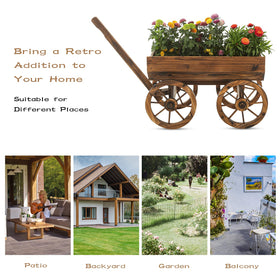 Notume wagon planter with four wheels enables smooth movement indoors or outdoors.