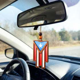 Ready-to-display Puerto Rico flag ornament makes a heritage gift.