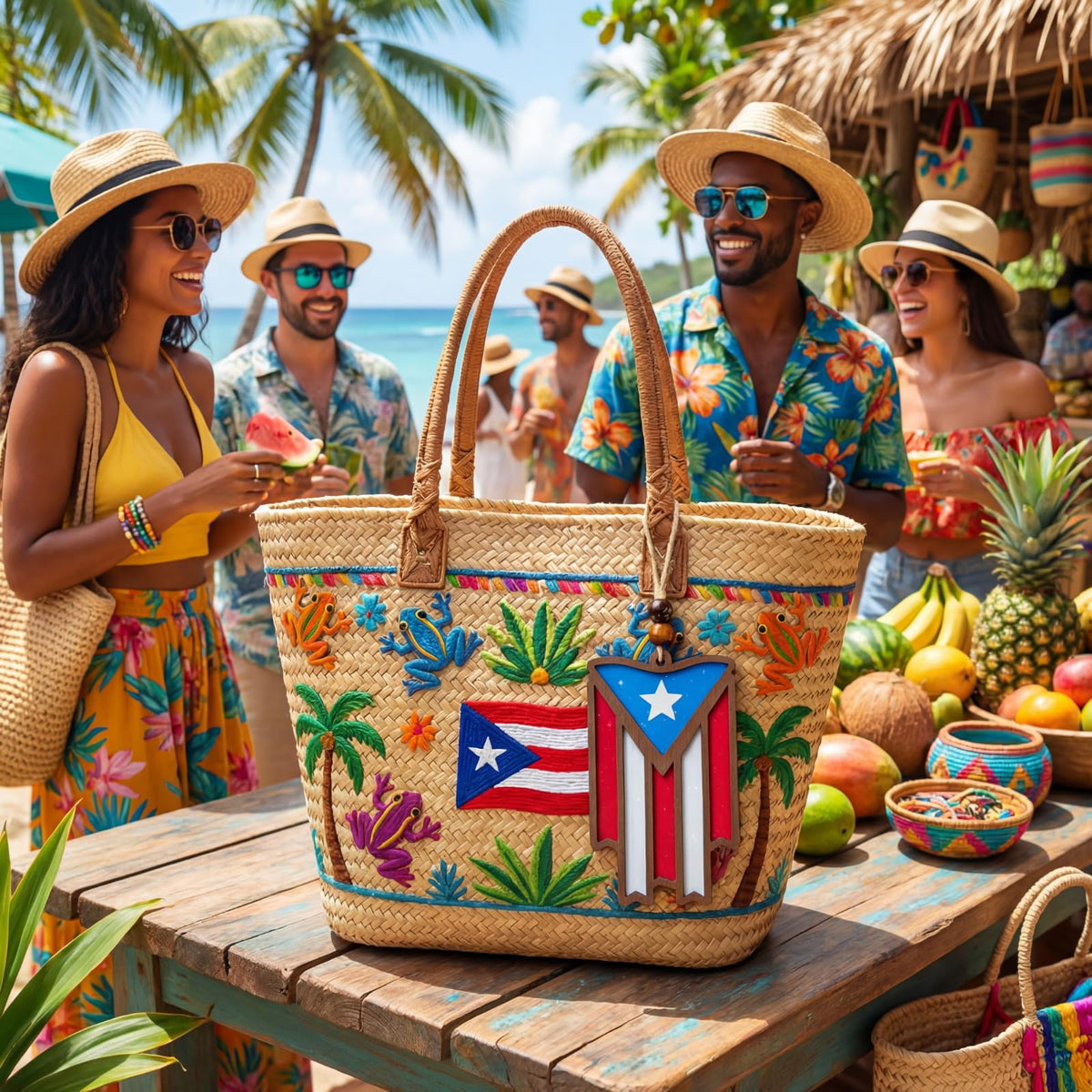 Great Puerto Rico flag ornament for holidays and year‑round display on walls or vehicles.