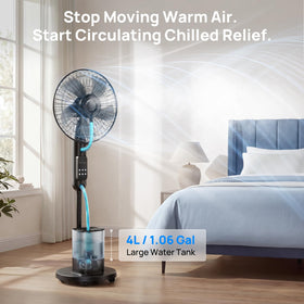 NovaMist Misting Fan remote control for easy adjustments from your seat.