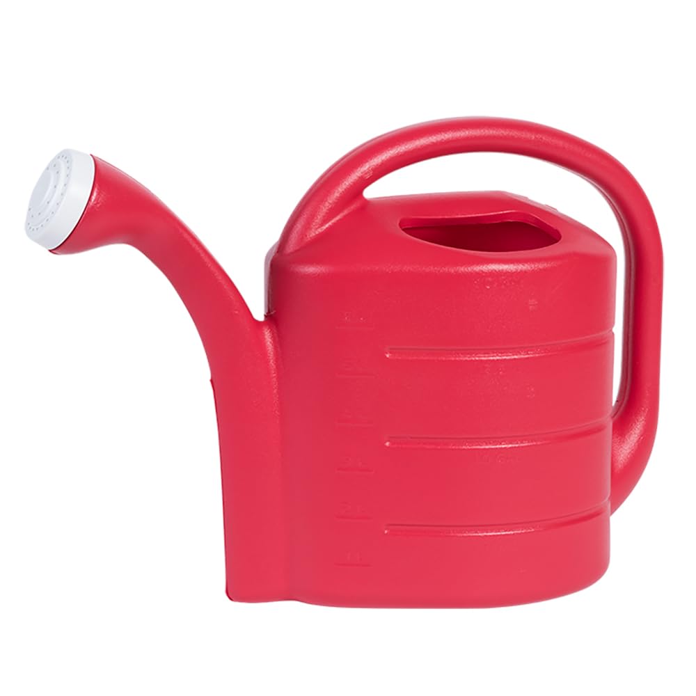 Novelty Root & Vessel 30411 deluxe red watering can with clear capacity markings for precise watering.