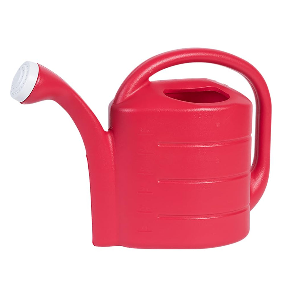 Novelty Root & Vessel 30411 deluxe red watering can with clear capacity markings for precise watering.