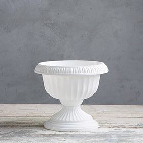 Novelty Root & Vessel Urn close-up highlights lightweight, durable plastic construction.