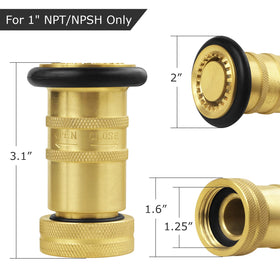 NOVINO fire hose nozzle fog mist spray for wide-area coverage.