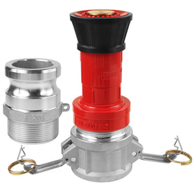 NOVINO 2-inch NPSH fire hose nozzle with brass stem for durable spray control
