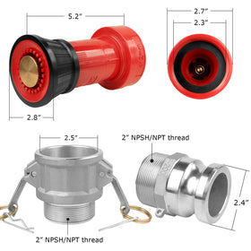 NOVINO nozzle delivers about 60 GPM for large-volume water delivery