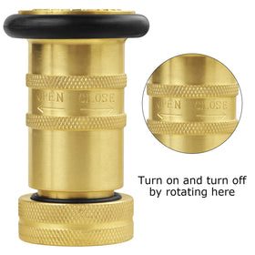 NOVINO brass stem nozzle showcasing durable, corrosion-resistant construction.