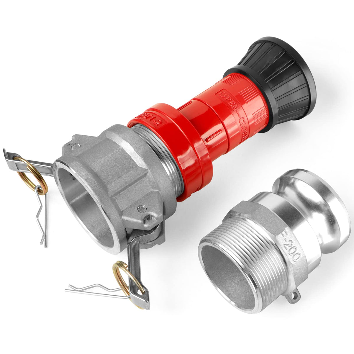 NOVINO constant flow fog nozzle enabling straight stream or fog spray