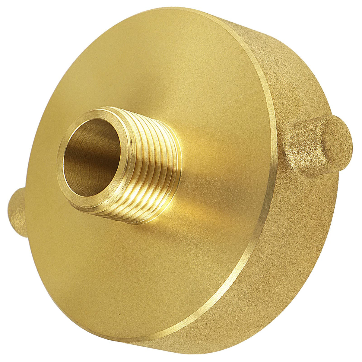 NOVINO brass hydrant adapter with 3-4 GHT male end for hose compatibility