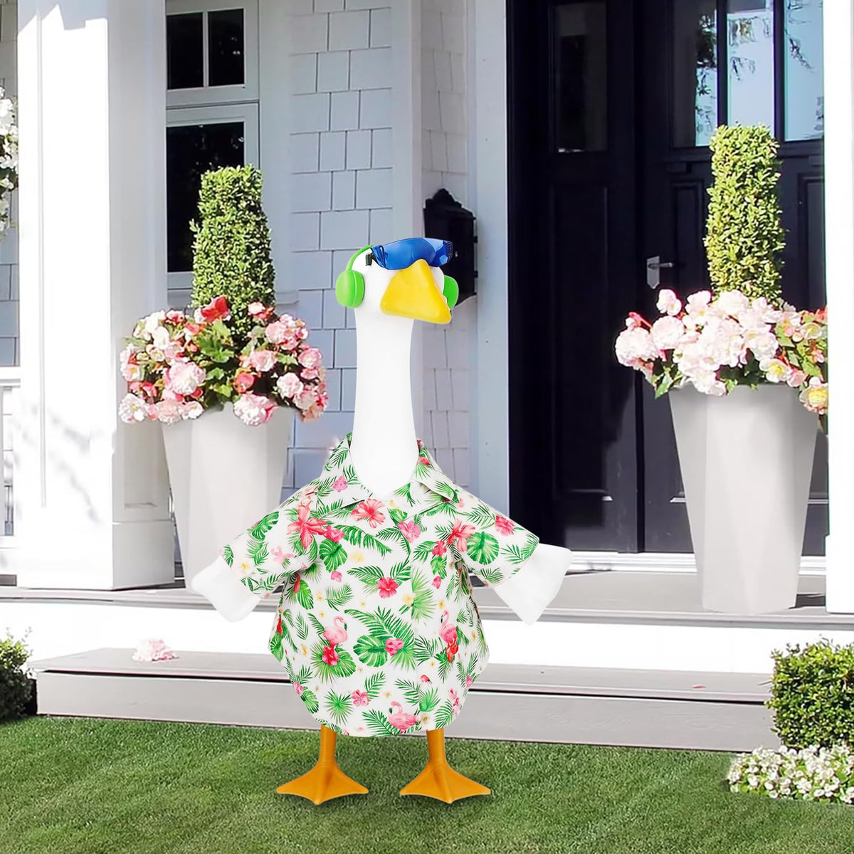 NovousGoo outdoor-friendly polyester goose outfit for durability.