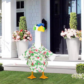 NovousGoo outdoor-friendly polyester goose outfit for durability.