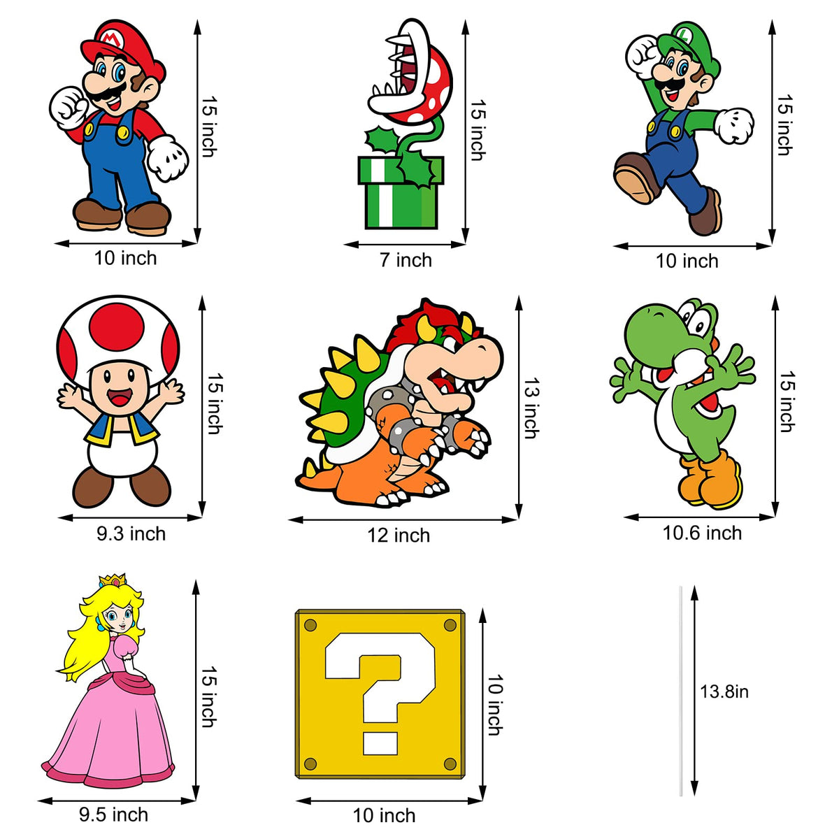 Novovida Mario yard sign design 2 adds festive garden decor and photo spots