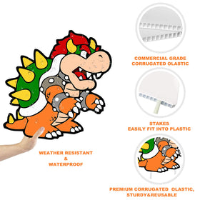 Novovida Mario yard sign design 3 guides guests to party areas with bright stakes