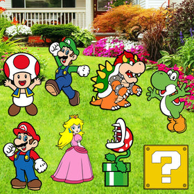 Novovida Mario yard sign design 6 doubles as reusable backyard decor after the party