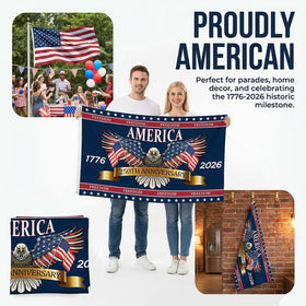 Novusen 3-ply double-sided print flag; remains clearly visible from all angles during outdoor displays.