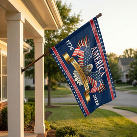 Novusen yard-decor flag; welcomes guests with a festive patriotic atmosphere at your front gate.