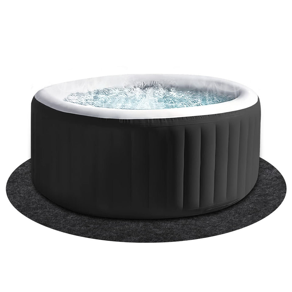 NOVWANG 78 inch round hot tub mat closeup demonstrates strong water absorption