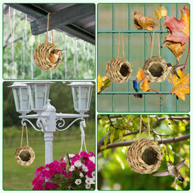 NOVWANG handwoven nest set ideal for birdwatchers and nature-loving gardeners.