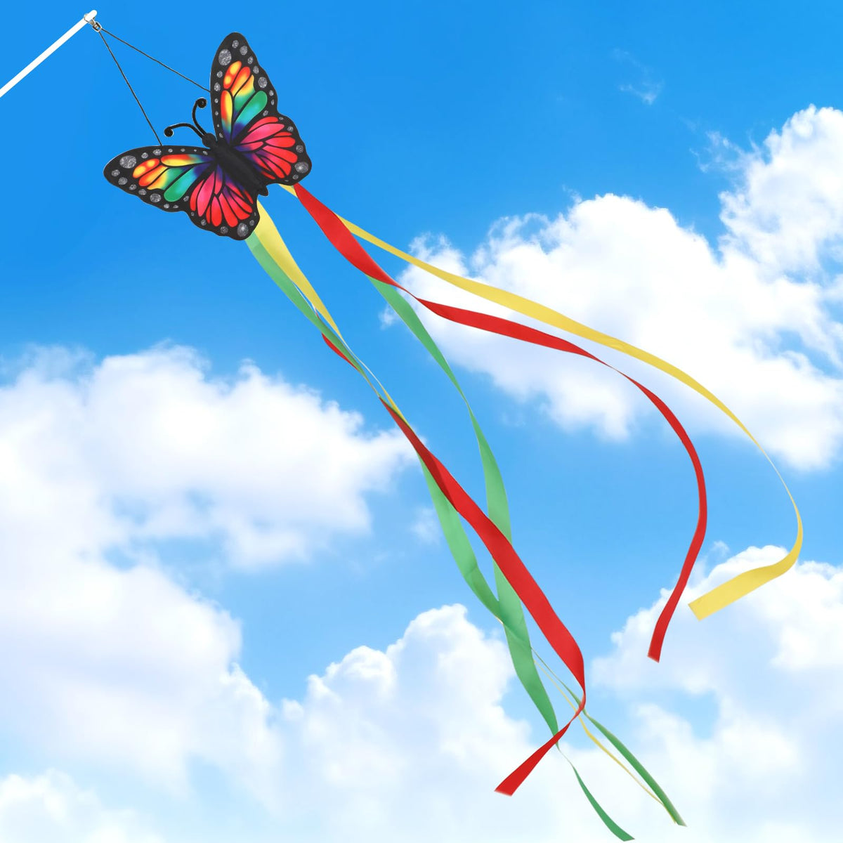 NOVWANG butterfly windsock 40inch outdoor adds color and kinetic charm to yard