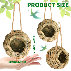 NOVWANG four-pack hanging bird houses with rustic appeal and easy outdoor installation.