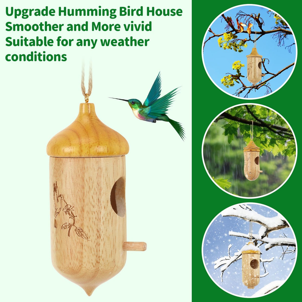 NOVWANG hummingbird house in garden decor adds liveliness to the space
