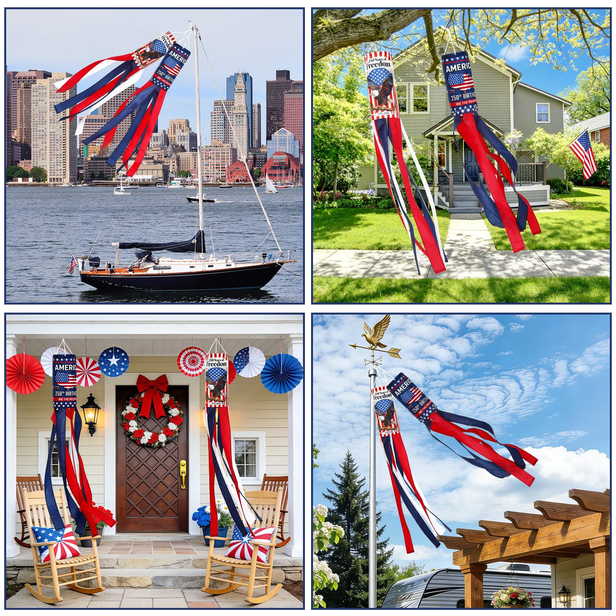 NOVWANG two-pack windsocks display-ready for outdoor pride