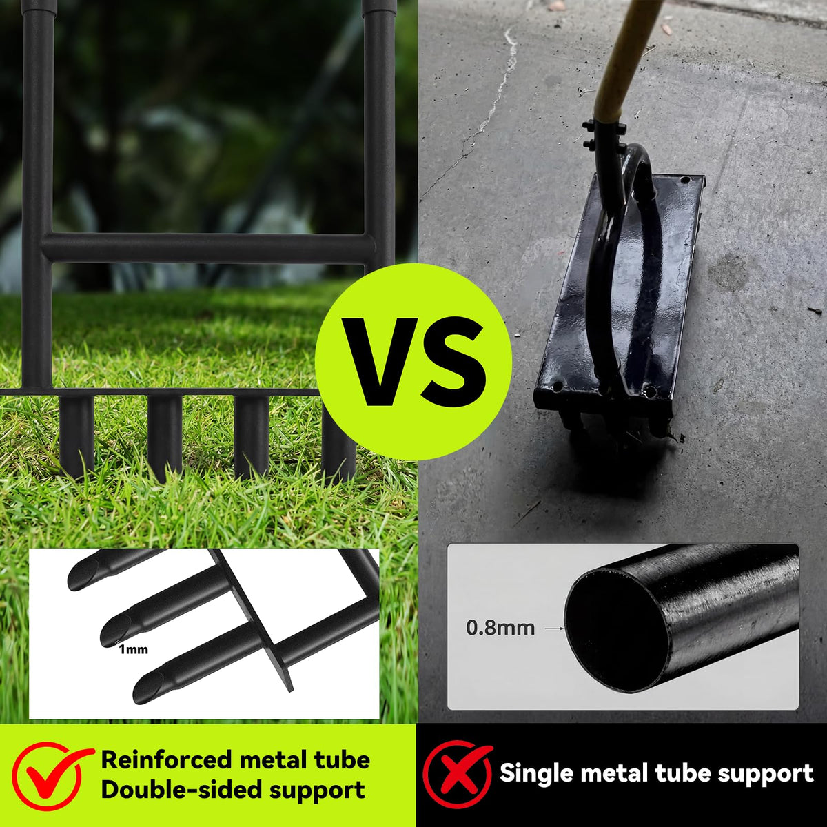 Nowcamp elevated soil ejection port ensures automatic removal of soil cores during passes.