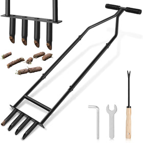 Nowcamp manual lawn core aerator with ergonomic handle grip for effortless use.