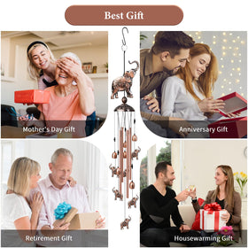 Nowpis elephant wind chime package includes box and S-hook.