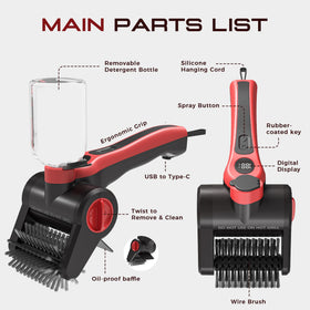 Nozrix electric grill brush carrying case keeps organized.