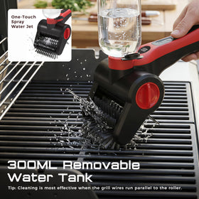 Nozrix electric grill brush heat-resistant design on warm grates.