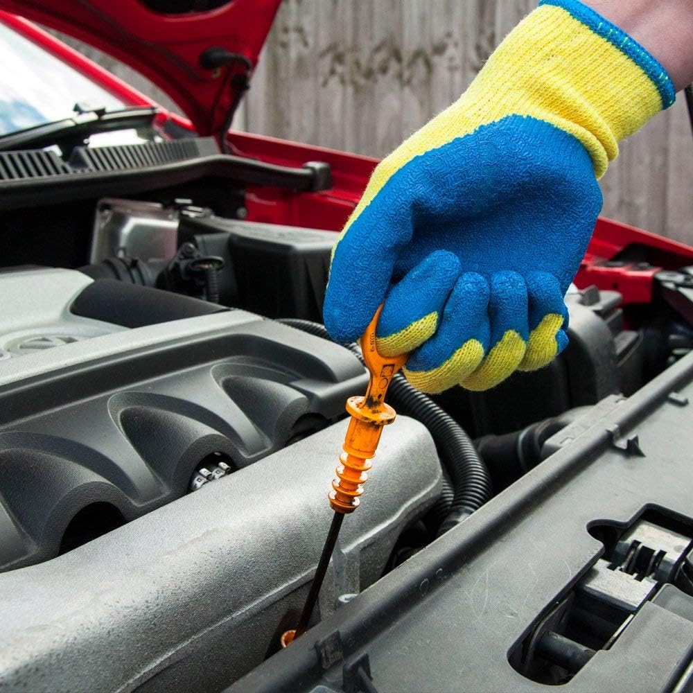 Durable Nozzy gloves protecting hands during yard work and DIY tasks
