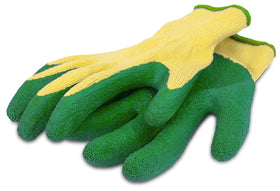 Close-up of Nozzy gloves on hand highlighting ergonomic grip and fit